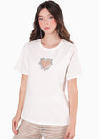 camiseta con corazon en pecho para mujer - Flashy