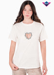 camiseta con corazon en pecho para mujer - Flashy