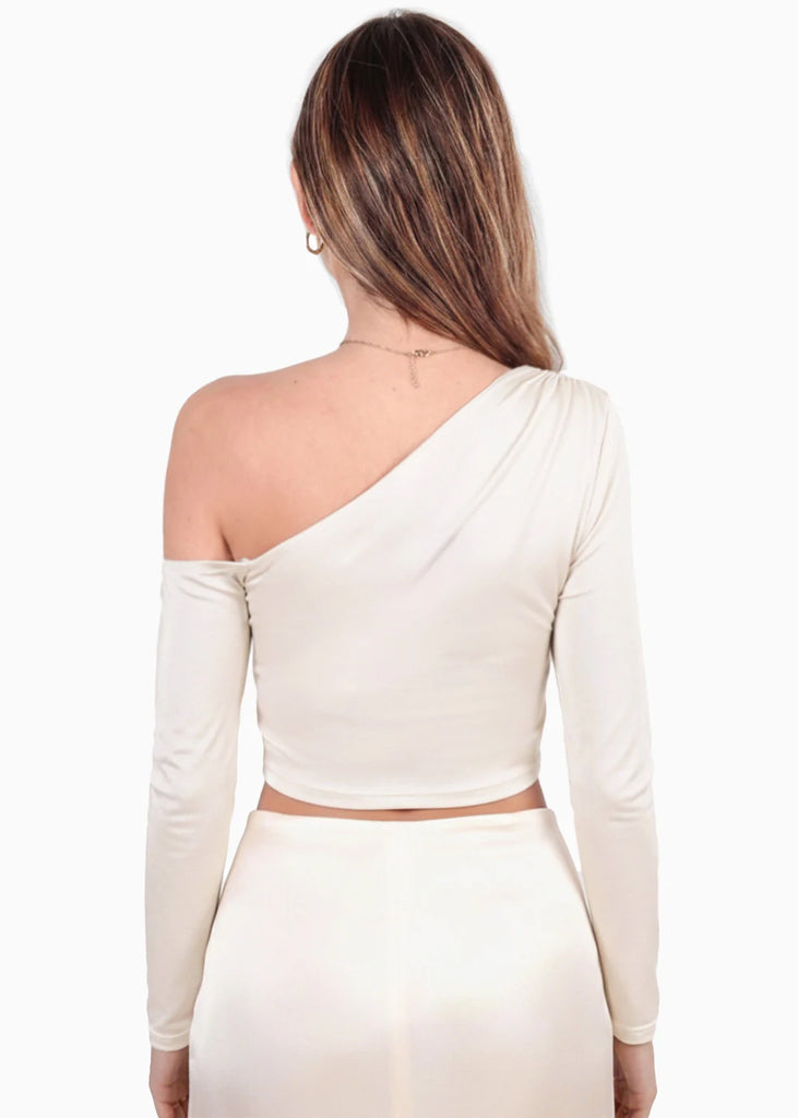 Blusa manga larga acampanada con hombro descubierto - SPARKLE