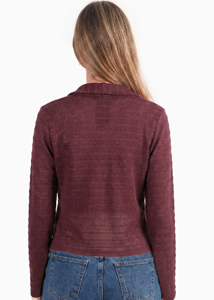 Blusa manga larga con botones y cuello - BELKY.UVA