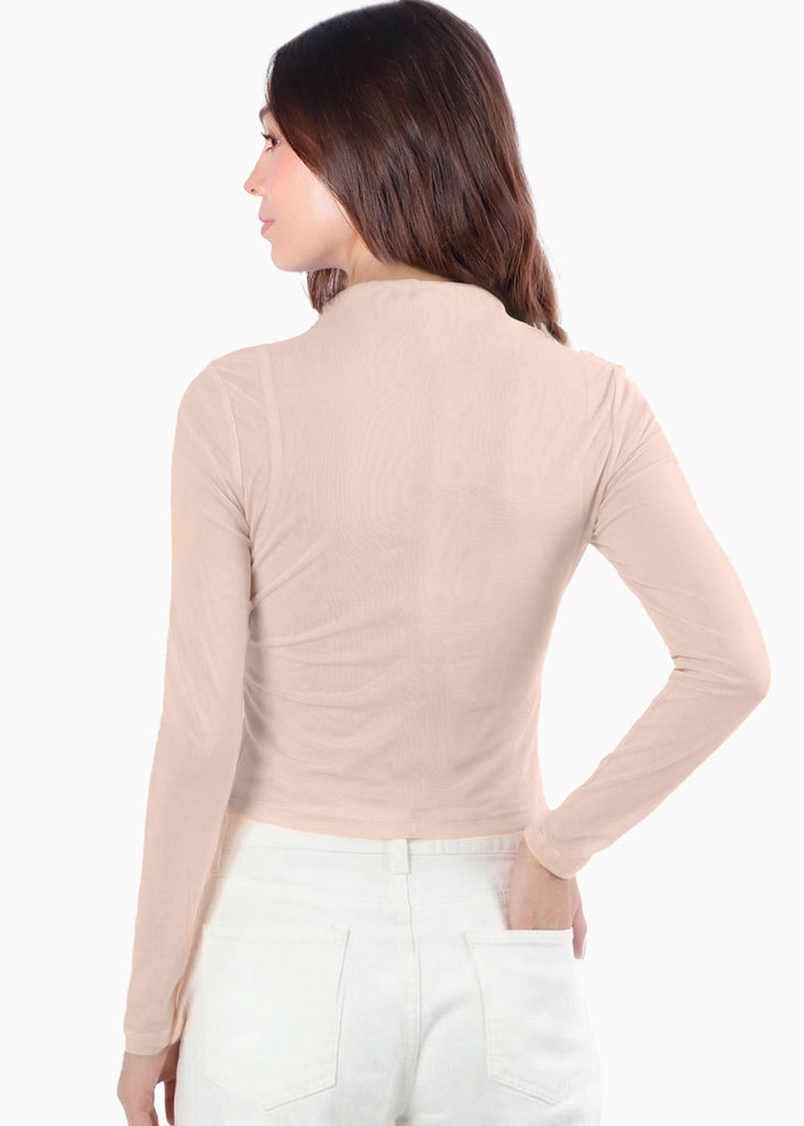 Blusa manga larga con escote sobre el cuello - YUCATAN