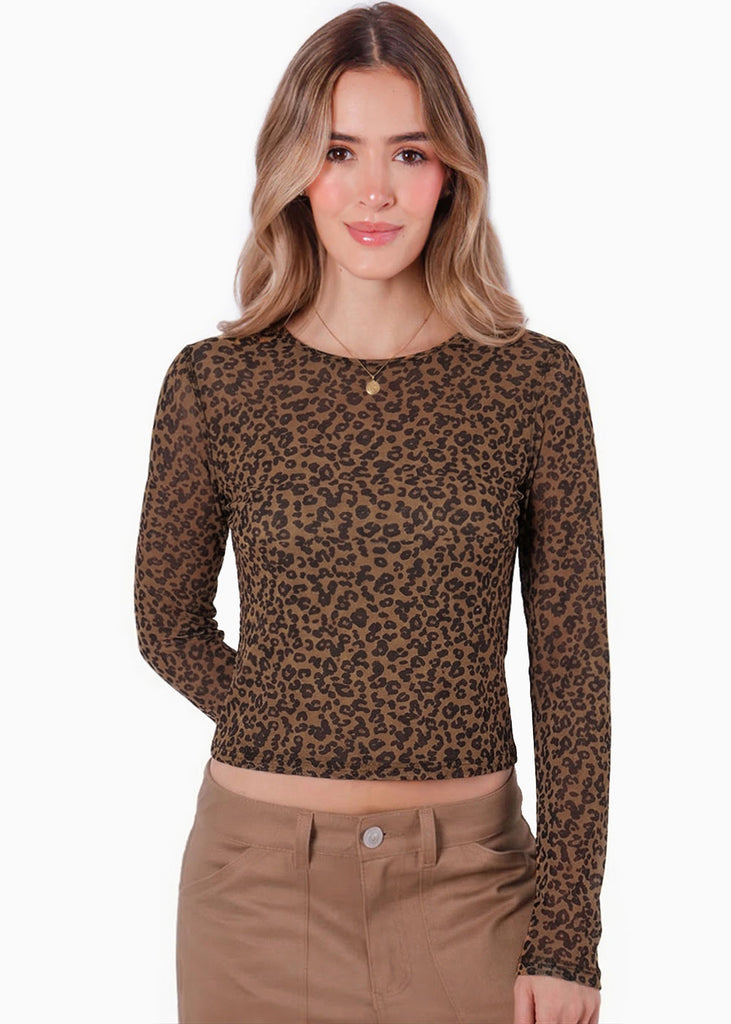 Blusa manga larga con estampado de animal print - GUATEMALA