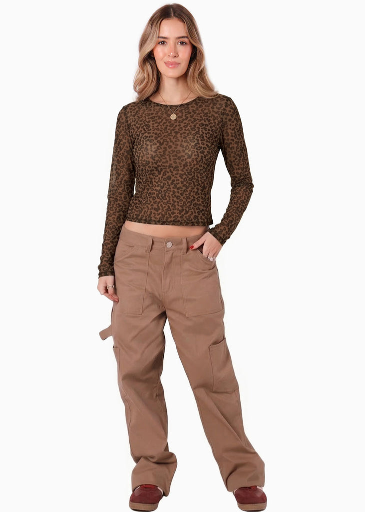 Blusa manga larga con estampado de animal print - GUATEMALA