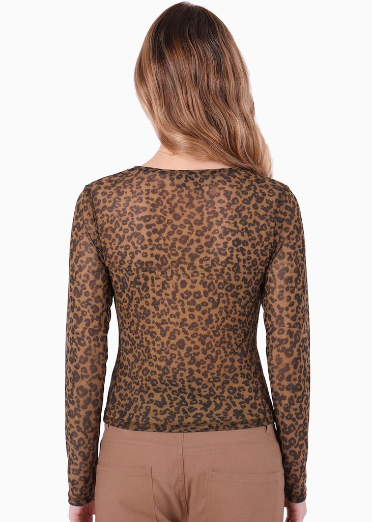 Blusa manga larga con estampado de animal print - GUATEMALA
