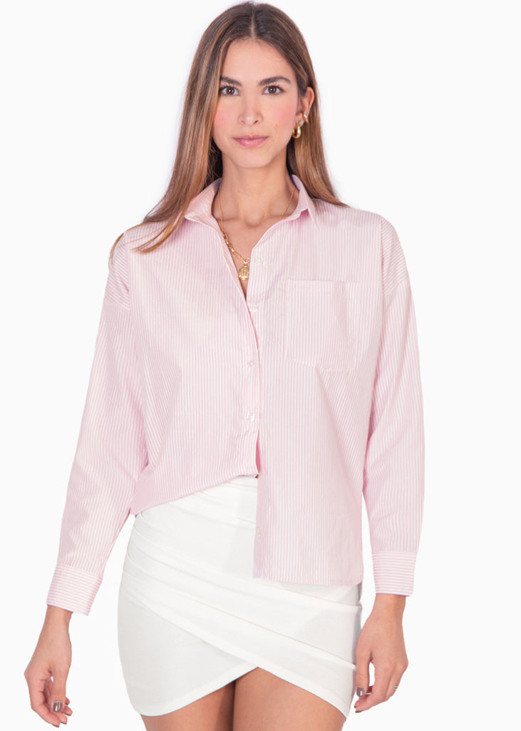 Blusa manga larga de botones - PRESLIE