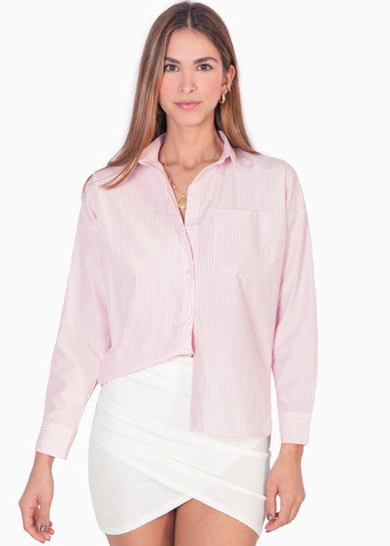 Blusa manga larga de botones - PRESLIE