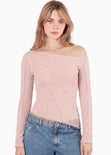 Blusa manga larga en tela de encaje - GRANADA
