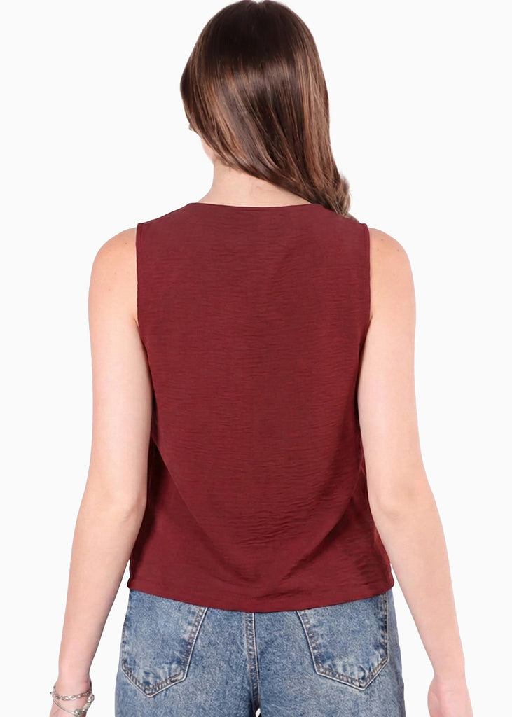 Blusa manga sisa con escote drapeado - ALBANY