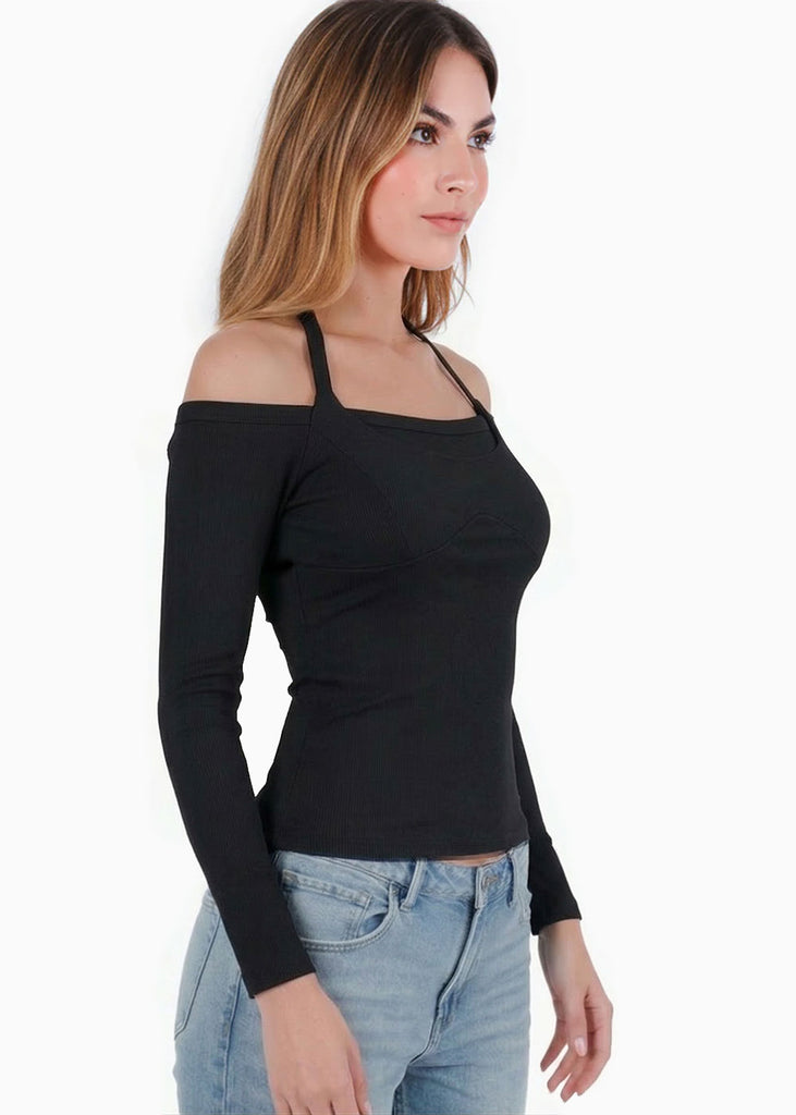 Blusa off shoulder con top externo - PORTOBELO