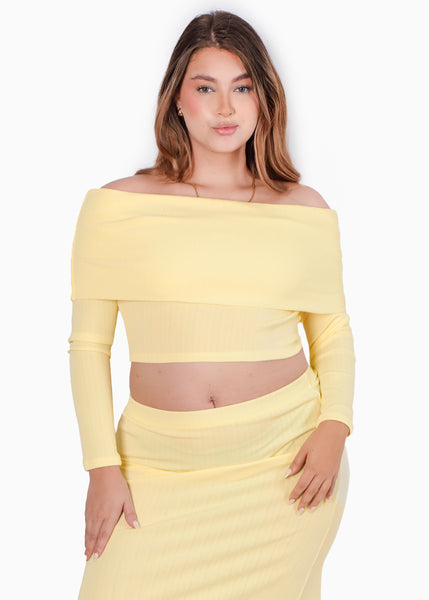 Blusa off shoulder manga larga - TOLIMAN