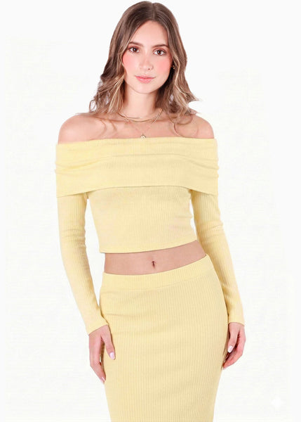 Blusa off shoulder manga larga - TOLIMAN