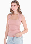 Blusa sin mangas con escote sobre el cuello en triangulo - RICHMOND.ROSA