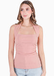 Blusa sin mangas con escote sobre el cuello en triangulo - RICHMOND.ROSA
