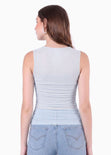 Blusa sin mangas con recogido en el frente - CORONADO