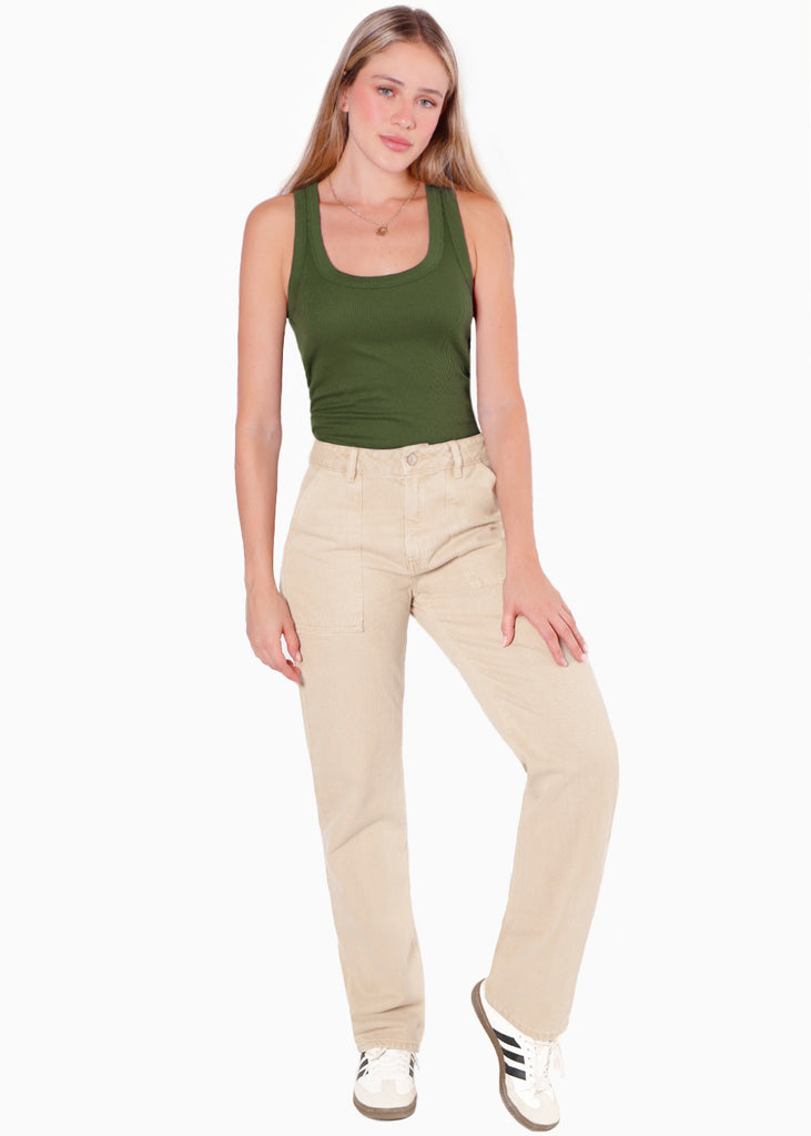 Blusa sin mangas tipo esqueleto color verde para mujer - Flashy