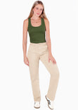 Blusa sin mangas tipo esqueleto color verde para mujer - Flashy