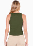 Blusa sin mangas tipo esqueleto color verde para mujer - Flashy