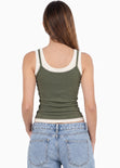 Blusa tanktop en contraste - CAFUNE