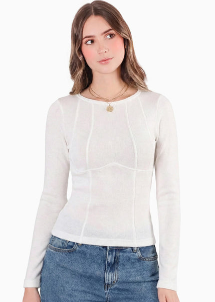 Blusa tipo buso con cortes en frente y pecho - TUCSON