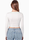 Blusa tipo corset manga larga - HADARA
