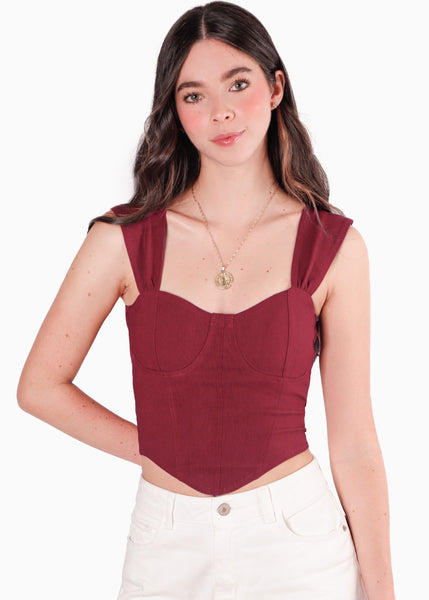 Blusa tipo corset sin mangas - SUMMER.VINO