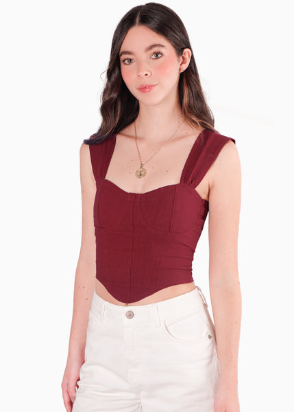 Blusa tipo corset sin mangas - SUMMER.VINO