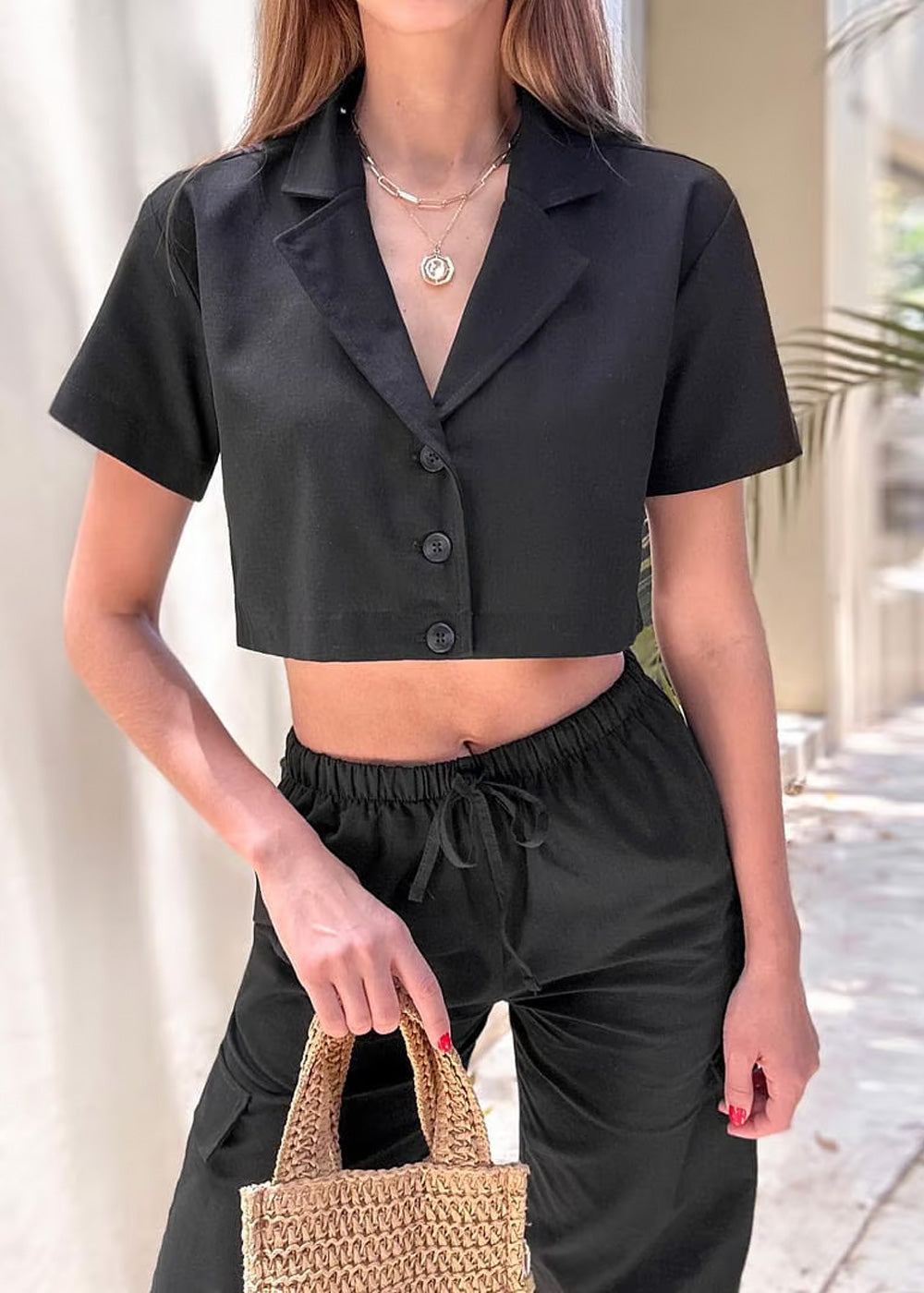 Crop Top Blusa Negras Elegantes Blusas Cortas Blusas Elegantes