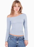 Blusa un hombro manga campana para mujer - Flashy
