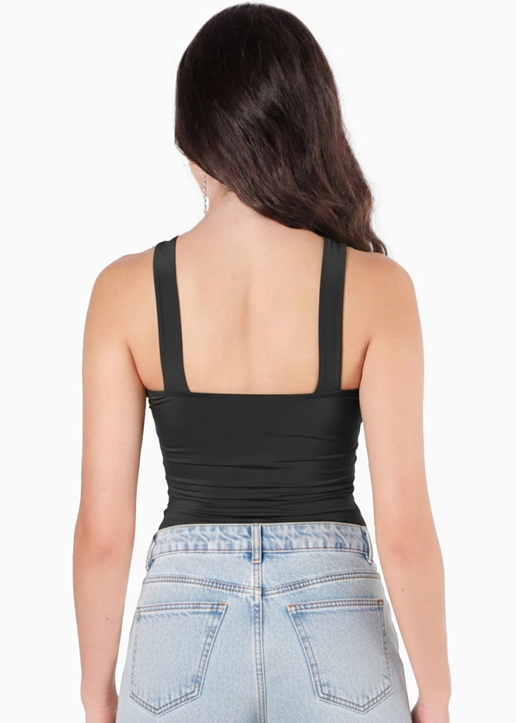 Body con escote de corazon y choker - SANDIA.NEGRO