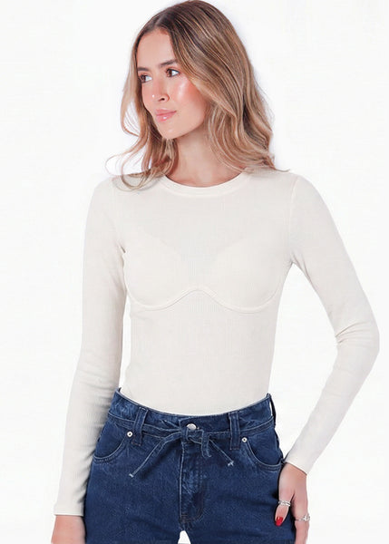 Body manga larga con corte en busto - TOLUCA