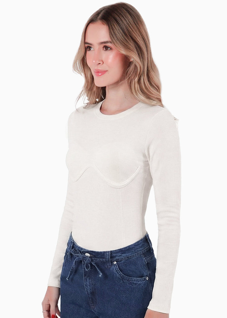 Body manga larga con corte en busto - TOLUCA