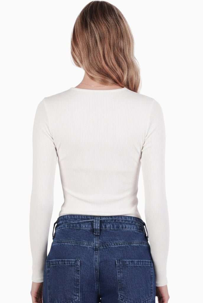 Body manga larga con corte en busto - TOLUCA