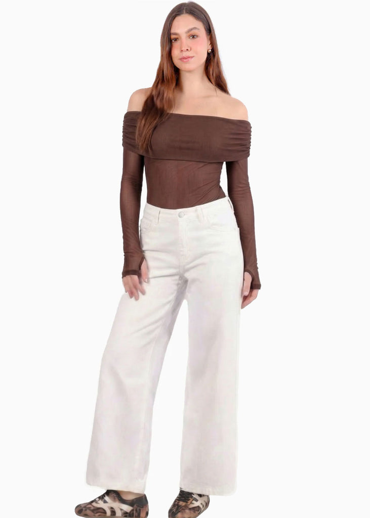 Body manga larga off shoulder - CARTAGO