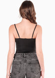 Body tipo corset con copas color negro para mujer - Flashy