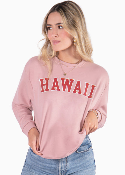 Buzo con estampado "Hawaii" color rosado para mujer - Flashy