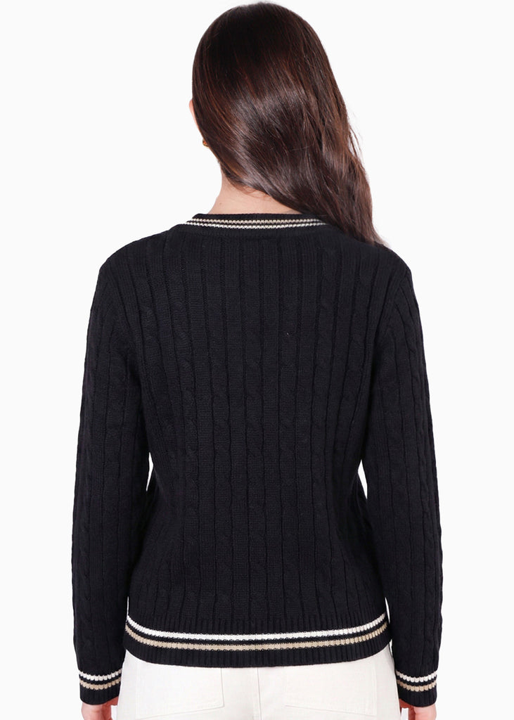 Buso manga larga tejido con sesgos en contraste - JACKSON