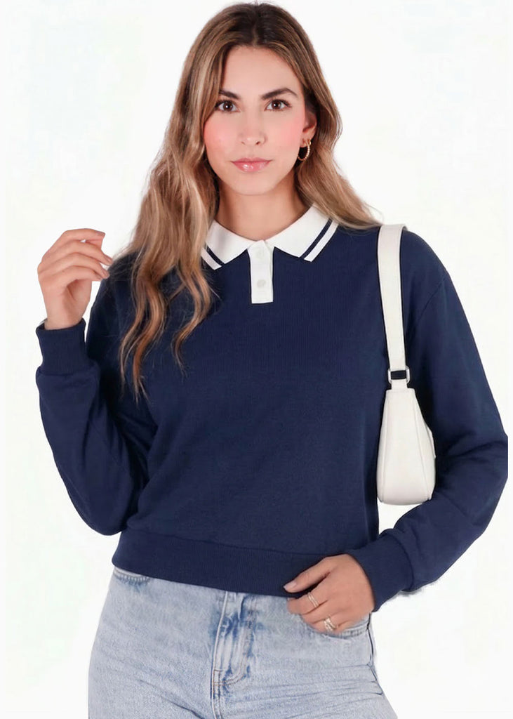 Buzo con cuello tejido - MEXICO