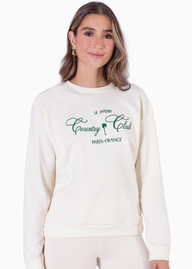 Buzo con estampado "Country Club"  para mujer - Flashy