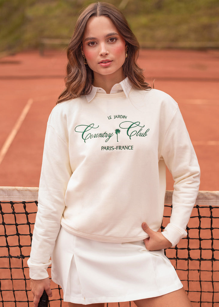 Buzo con estampado "Country Club"  para mujer - Flashy