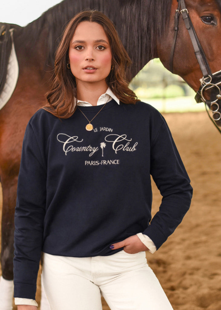 Buzo con estampado "Country Club"  para mujer - Flashy