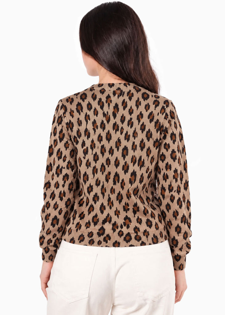 Buzo oversize con tela tejida de animal print - FRANCIA