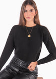 Buzo tejido negro color negro para mujer - Flashy