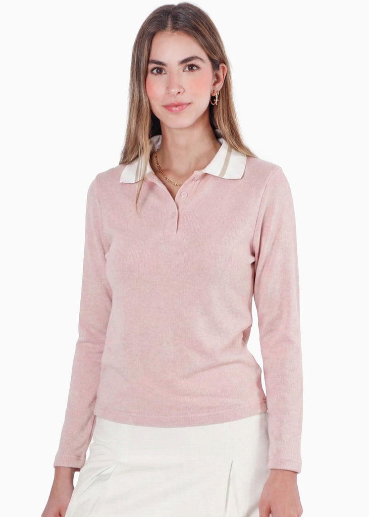 Buzo tipo polo con cuello en contraste - OREGON