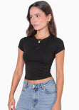 Camiseta baby tee bordado - MIYUNI