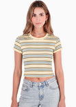 Camiseta baby tee con estampado de rayas - GUATIRE