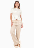 Camiseta con corset nido de abejas - DRACENA