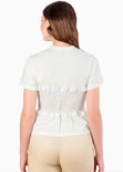 Camiseta con corset nido de abejas - DRACENA