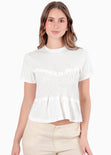 Camiseta con corset nido de abejas - DRACENA