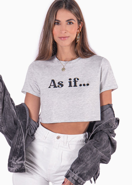 Camiseta con estampado "As if…" - HERMILA
