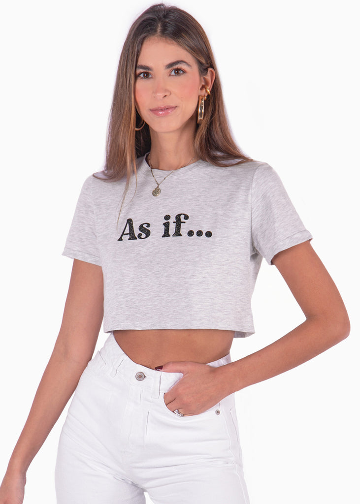 Camiseta con estampado "As if…"  para mujer - Flashy